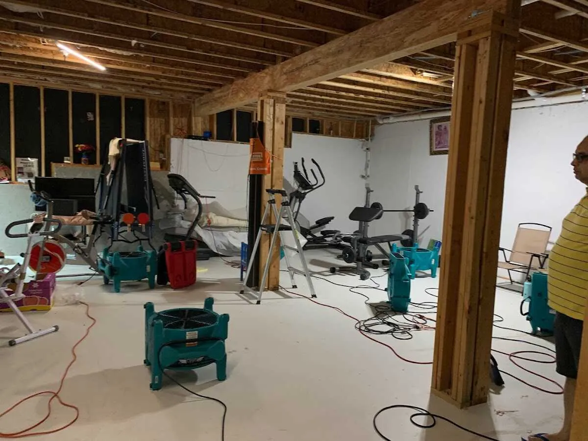 Basement drying equipment setup for Structural Drying in Herriman